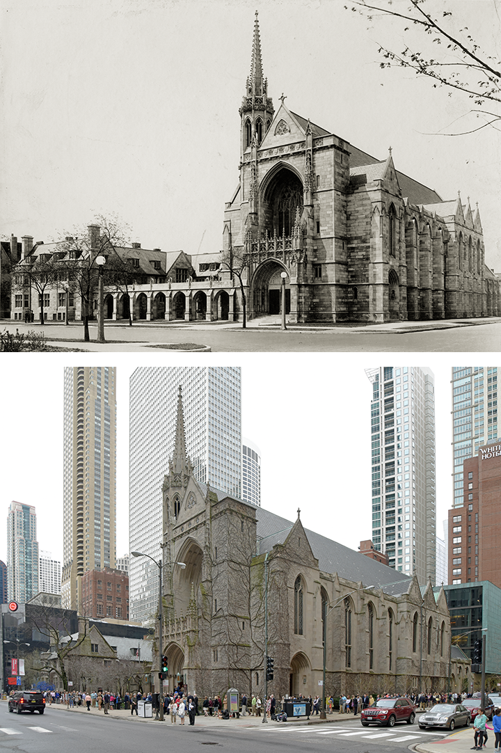 Fourth Presbyterian Church Now and Then