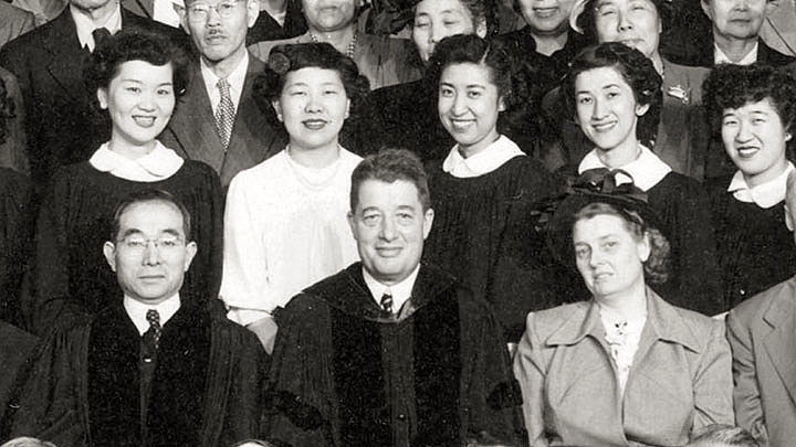 Harrison Ray Anderson with the Japanese-American Congregation at Fourth Presbyterian Church