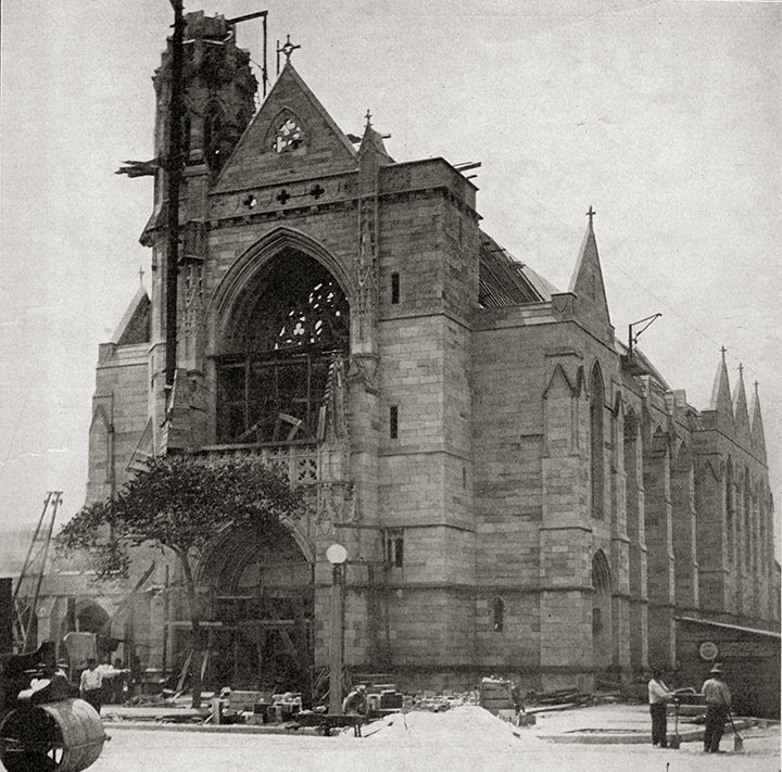 Sanctuary under Construction Summer 1913 | Fourth Presbyterian Church